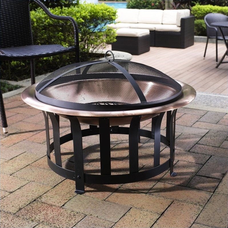 Crosley Ridgeway Copper Bowl Firepit In Transitional Fire Pit Crosley Ridgeway Copper Bowl Firepit In