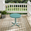 Crosley Furniture Retro Metal Patio End Table in Pastel Blue