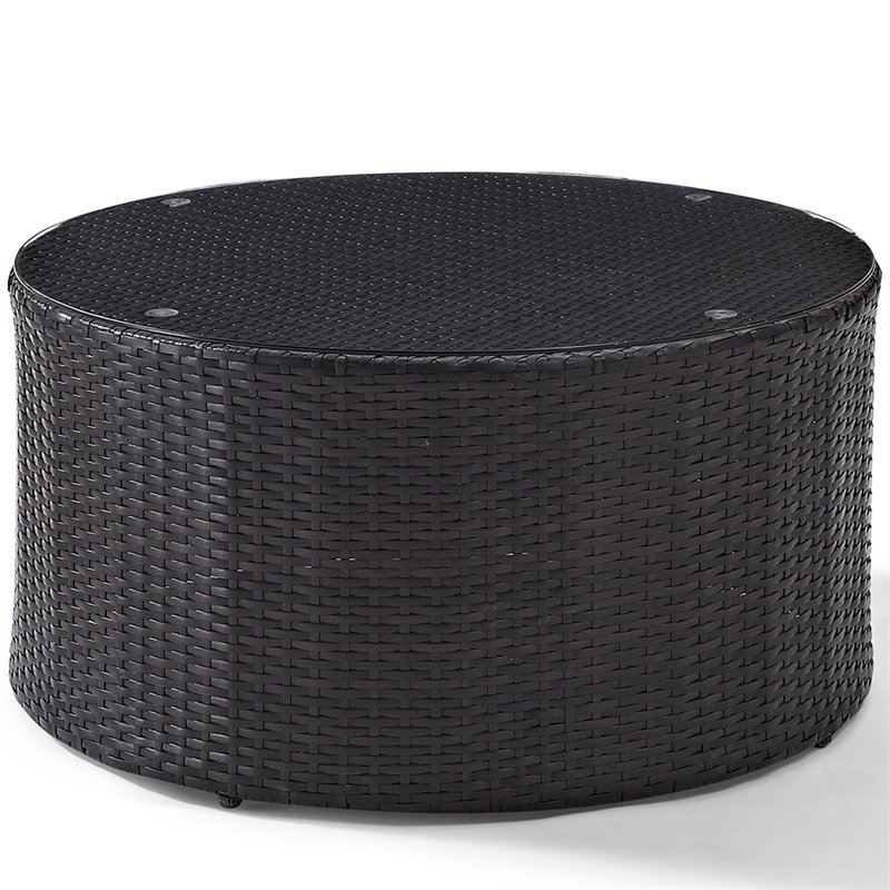 Crosley Furniture Catalina 2-Piece Wicker Curved Patio Sofa Set in Brown/Sand