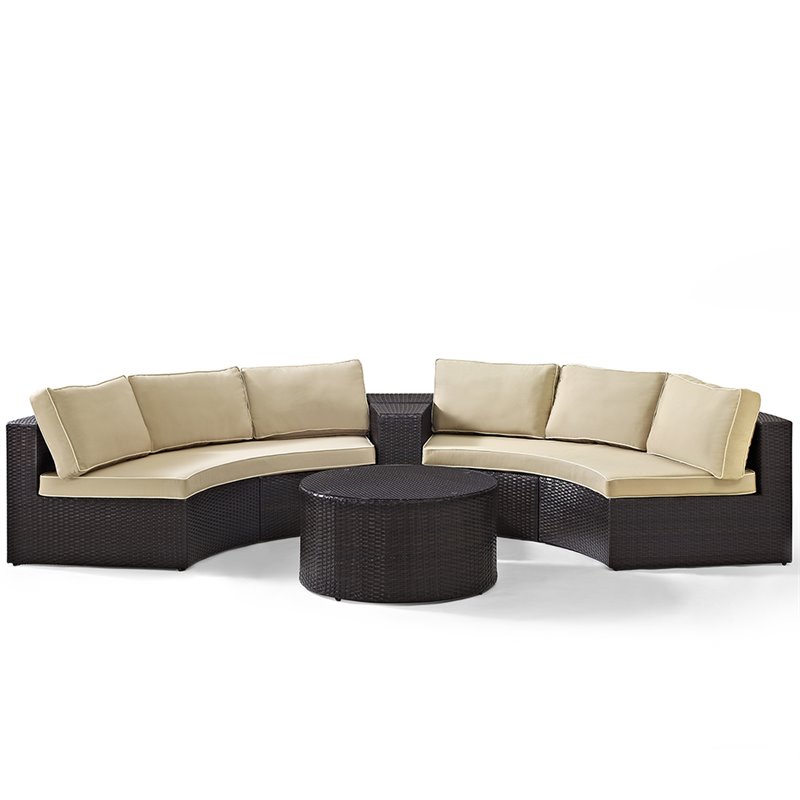 Crosley catalina outdoor discount wicker round sectional sofa