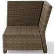 Crosley Furniture Bradenton Fabric Corner Patio Chair in Brown and Sangria Red
