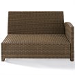Crosley Furniture Bradenton Fabric Right Arm Patio Loveseat in Brown and Sand