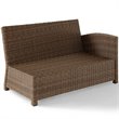 Crosley Furniture Bradenton Fabric Right Arm Patio Loveseat in Brown and Sand
