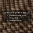 Crosley Furniture Bradenton Fabric Armless Patio Chair in Brown and Sand