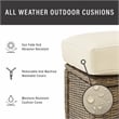 Crosley Furniture Bradenton Fabric Armless Patio Chair in Brown and Sand