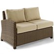 Crosley Furniture Bradenton 4 Piece Fabric Patio Sectional Set in Sand