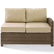 Crosley Furniture Bradenton 5 PC Fabric Patio Sectional Set in Weathered Sand