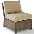 Crosley Furniture Bradenton 5 PC Fabric Patio Sectional Set in Weathered Sand