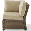 Crosley Furniture Bradenton 5 PC Fabric Patio Sectional Set in Weathered Sand