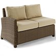Crosley Furniture Bradenton 5 Piece Fabric Patio Sectional Set in Sand
