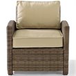 Crosley Furniture Bradenton 5 Piece Fabric Patio Sectional Set in Sand