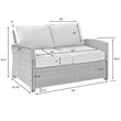 Crosley Furniture Bradenton Fabric Patio Loveseat in Brown and Navy