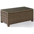 Crosley Furniture Bradenton 3 Piece Fabric Patio Sofa Set in Brown and Navy