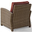 Crosley Furniture Bradenton 4 Piece Fabric Patio Sofa Set in Brown/Sangria Red