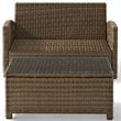 Crosley Furniture Bradenton 2 Piece Fabric Patio Sofa Set in Brown/Sangria Red