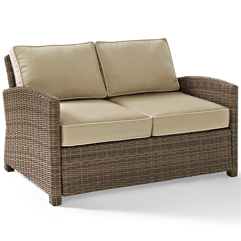 Crosley Bradenton Outdoor Wicker Patio, Crosley Furniture Bradenton Outdoor Wicker Patio Sofa With Cushions