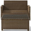 Crosley Furniture Bradenton 2 Piece Fabric Patio Sofa Set in Brown and Sand