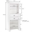 Crosley Lydia Contemporary Linen Cabinet in White