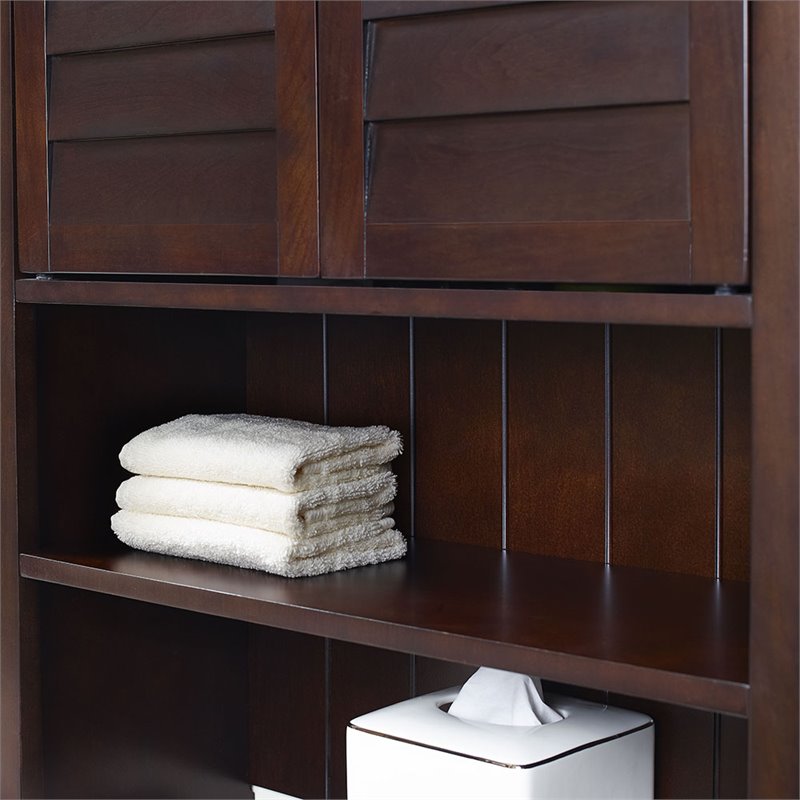 Crosley Furniture Lydia Wood Contemporary Spacesaver in Espresso