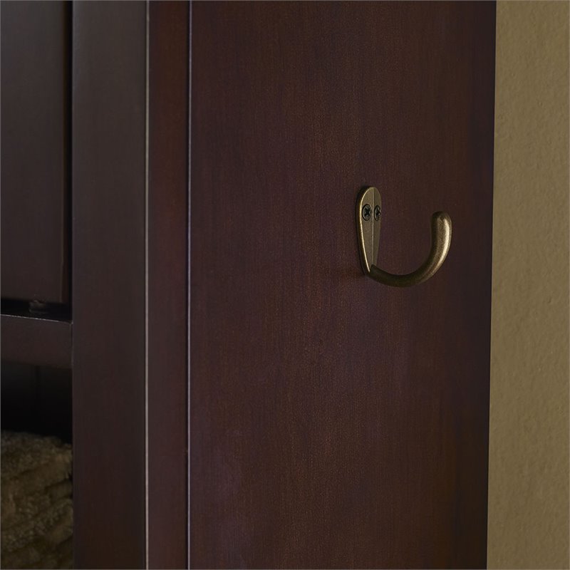 Crosley Furniture Lydia Wood Contemporary Spacesaver in Espresso