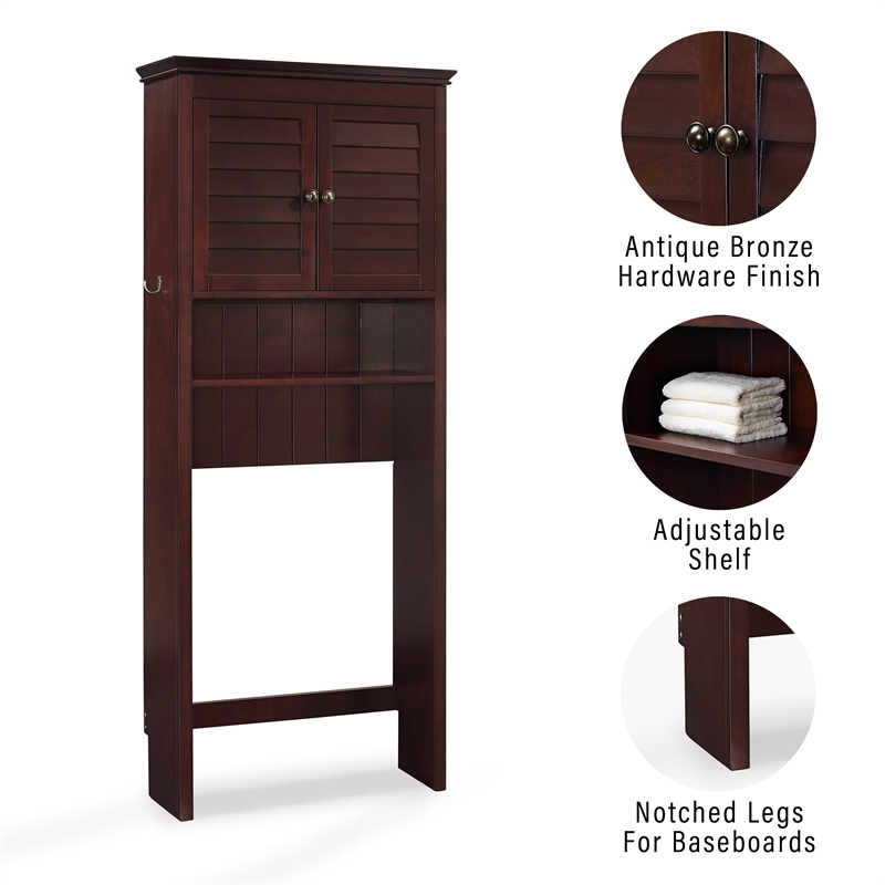 Crosley Furniture Lydia Wood Contemporary Spacesaver in Espresso