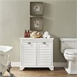 Crosley Furniture Lydia MDF Wood Laundry Hamper in White/Chrome