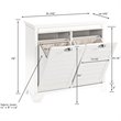 Crosley Furniture Lydia MDF Wood Laundry Hamper in White/Chrome