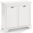 Crosley Furniture Lydia MDF Wood Laundry Hamper in White/Chrome