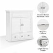 Crosley Furniture Lydia Wood Medicine Cabinet in White/Chrome