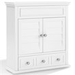 Crosley Furniture Lydia Wood Medicine Cabinet in White/Chrome