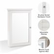 Crosley Furniture Lydia Wood Mirror Medicine Cabinet in White/Clear