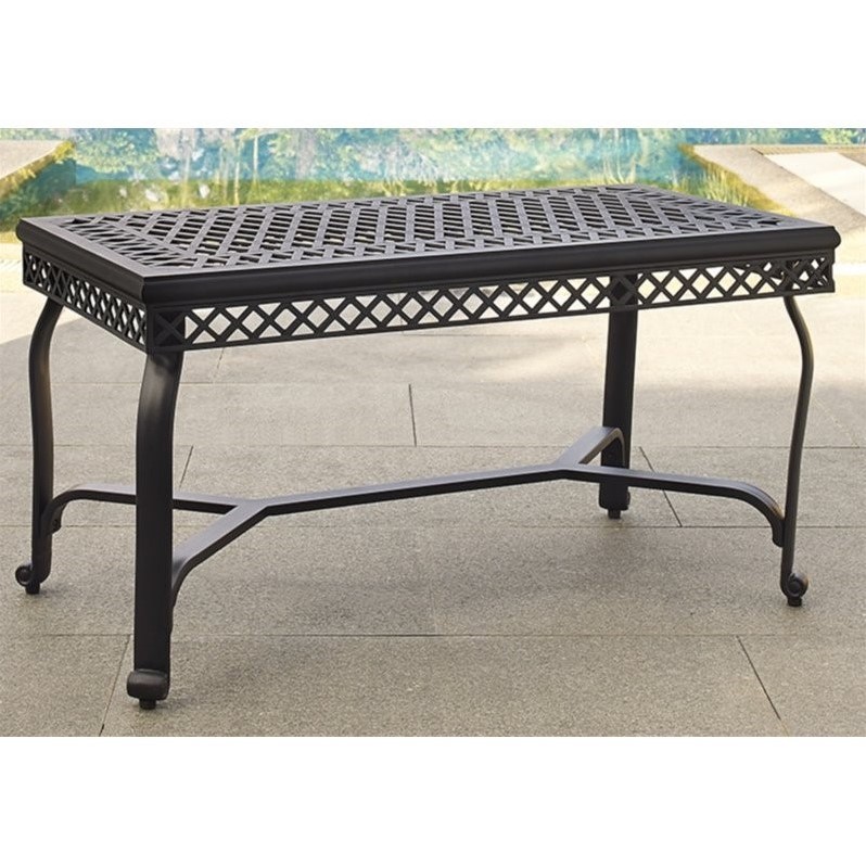 Crosley Portofino Cast Aluminum Coffee Table in Charcoal CO6203BK