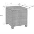 Crosley Furniture Bradenton Wicker / Rattan Patio End Table in Brown