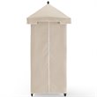 Crosley Furniture Palm Coastal Metal / Rattan Towel Valet with Cover in Tan