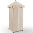 Crosley Furniture Palm Coastal Metal / Rattan Towel Valet with Cover in Tan