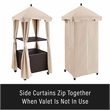 Crosley Furniture Palm Coastal Metal / Rattan Towel Valet with Cover in Tan