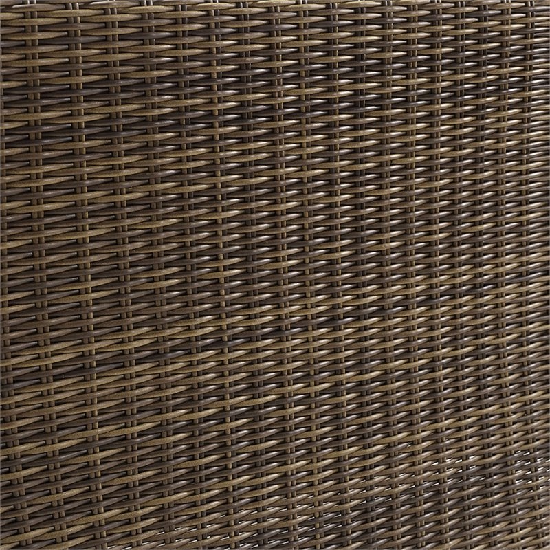 Crosley Furniture Bradenton Polyester Fabric Patio Sofa in Brown/Navy