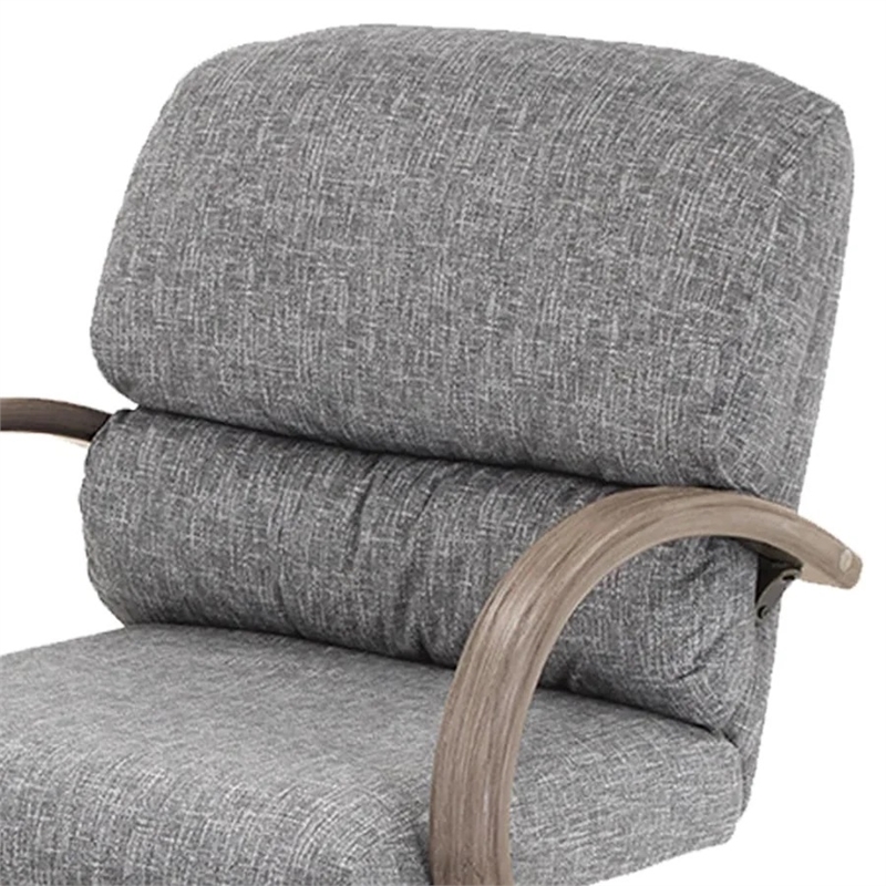 Chromcraft Douglas Fabric Upholstered Swivel Dining Chair in Sea Gray (Set of 2)