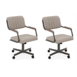 Chromcraft Douglas Swivel Dining Arm Chair in Sea Gray (Set of 2)
