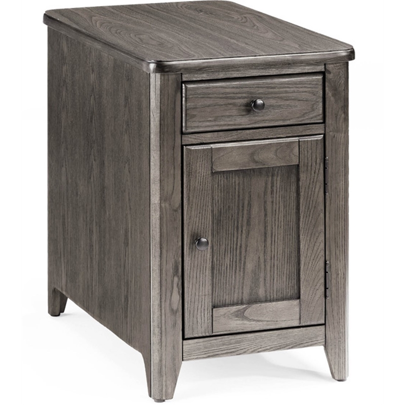 Casual Choice Solid Wood Chair Side Cabinet in Gray Finish