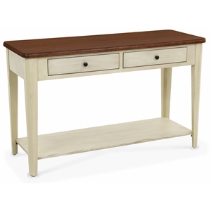 casual choice solid wood sofa table in walnut and pistachio finish