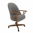 Chromcraft CM127 Caster Dining Chair in Solid Wood Chestnut Finish