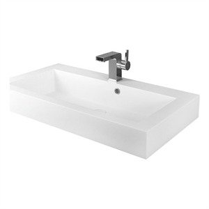 dax solid surface rectangular single bowl vessel bathroom basin