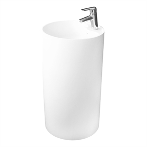 dax solid surface round pedestal freestanding bathroom basin