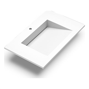 dax zen matt white basin solid surface single bowl28 inches