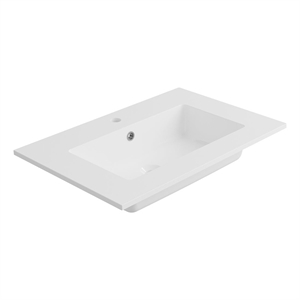 dax toscana vanity basin glossy finish 28 inches single bowl in white