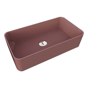 dax aeda vessel rectangular - matt pink