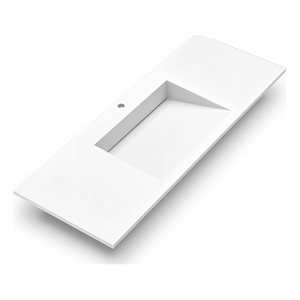 dax zen matt white basin solid surface single bowl 48