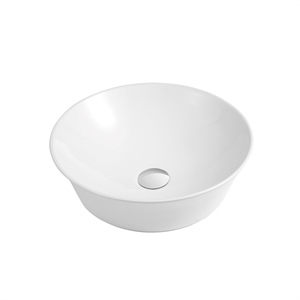 dax ceramic round bathroom vessel basin white matt- (16.5
