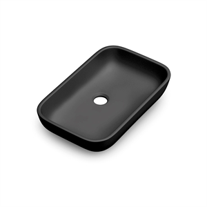 dax masai basin 20 x 13 inches - reactangular - black matte